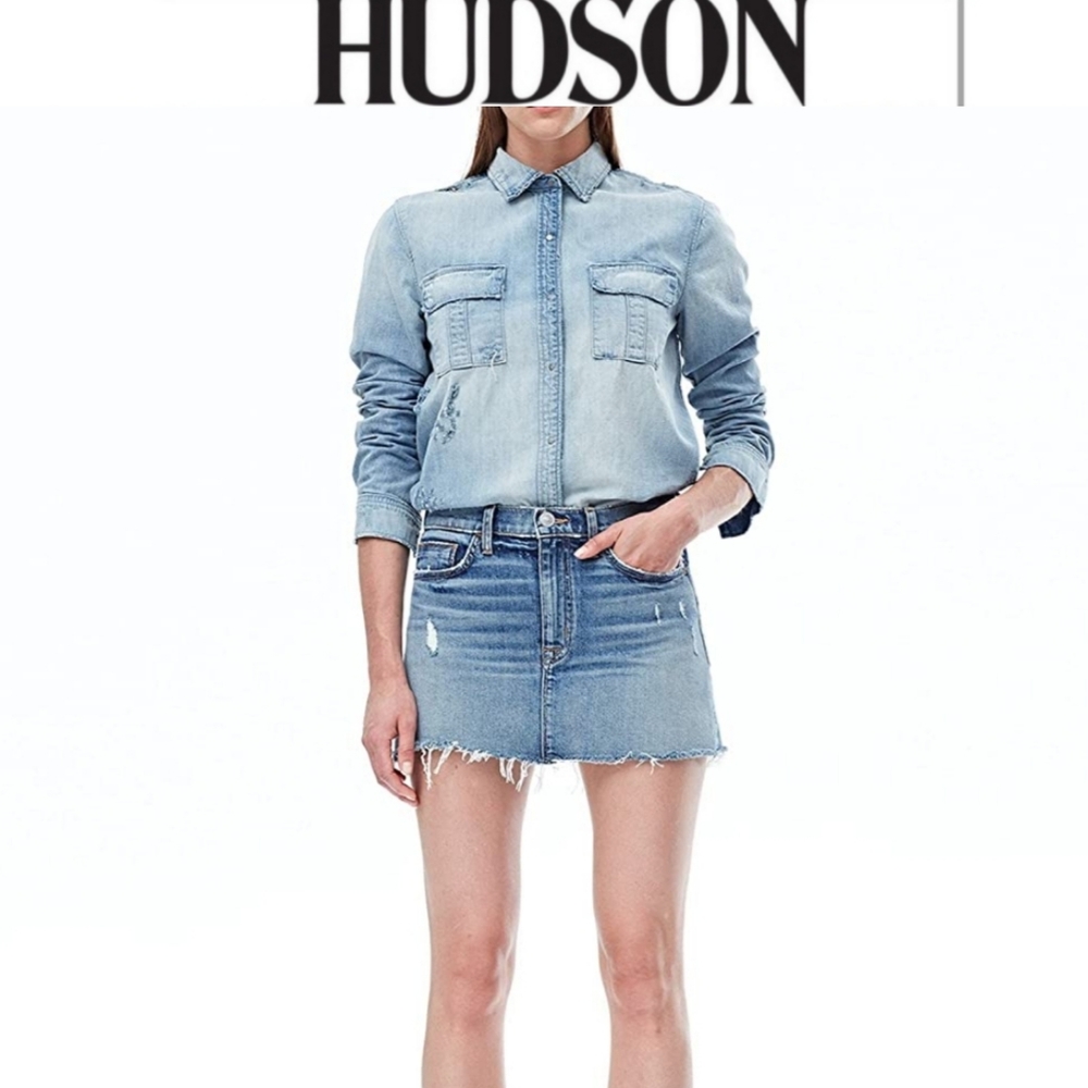 Hudson revolve vivid denim mini skirt size 28